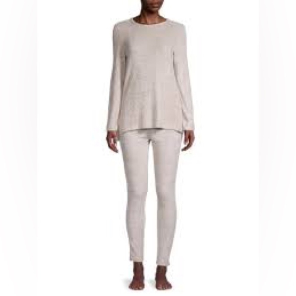 Natori Textured Cozy Pajamas in Oatmeal SMALL NWT